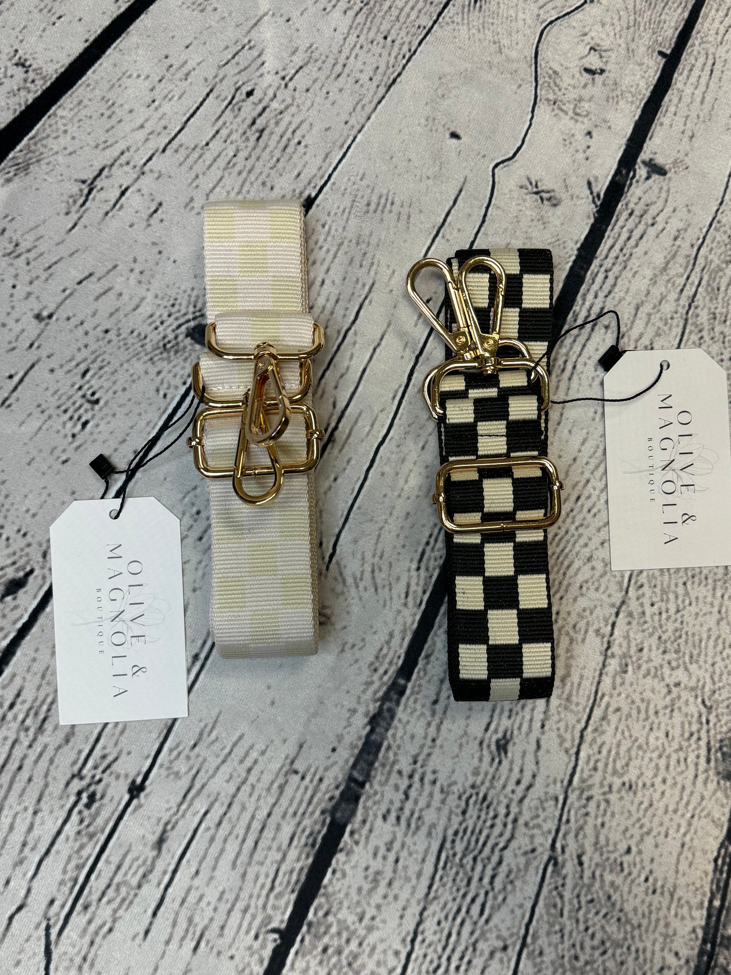 Lizzie Checkered Adjustable Bag Strap