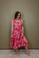 Pink Shoulder Tie Dress
