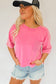 Pink Crochet Pocket Tee